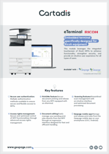 Embedded terminal for MFP RICOH 1 • Gespage