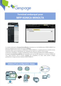 Embedded terminal for MFP KONICA-MINOLTA 1 • Gespage