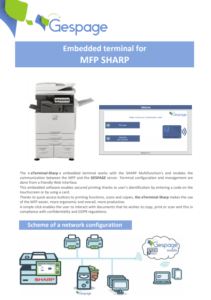 Embedded terminal for MFP SHARP 1 • Gespage